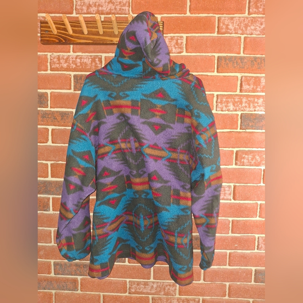 Colorful Geometric Pattern Hoodie - Picture 4 of 4